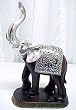 Abstract Silver Finish Elephant Statue Sculpture