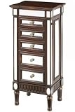 Regl Elgnc Mrrd Jewelry Armoir 39.5"hx23"w Clssc Dk Cherry
