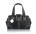 COACH Hamilton Carryall Handbag Satchel Purse in Aubergine, Black or Magenta Leather F13961