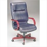 1200 Series Executive Swivel - Wood Arms Finish: Aspen, Fabric: Ashley - Aubergine