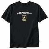 T-Shirt Black  Deparment Us Army Running  Sports