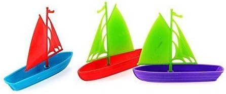 Baibaotoys DIY Mini Colorful Plastic Boat 8PCS for Kids Party Favors
