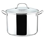 Cook's Select-Pro Stainless-Steel 12-Quart Stockpot with Glass Cover