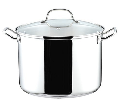 Cook's Select-Pro Stainless-Steel 12-Quart Stockpot with Glass Cover