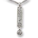 Spiritual Peace Necklace - Sterling-Coated Pewter Pendant on Multi-Strand Sterling Silver