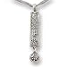 Spiritual Peace Necklace - Sterling-Coated Pewter Pendant on Multi-Strand Sterling Silver