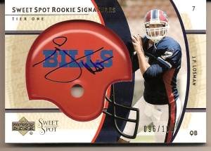2004 Sweet Spot Gold Rookie Autographs 279 J.P. Losman Buffalo Bills (Rookie Parallel - Autographed - Serial #'d to 100 - Football Cards)
