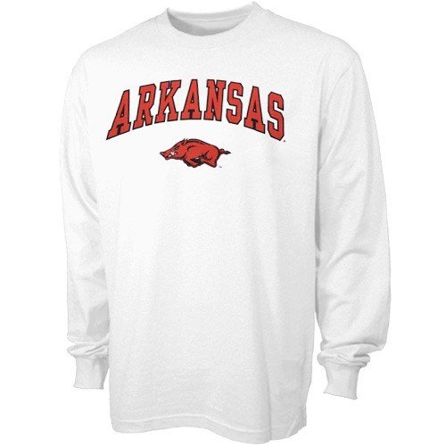Arkansas Razorbacks White Youth Bare Essentials Long Sleeve T-shirt