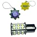 HQRP BA15s Bayonet Base 30 LEDs SMD LED Bulb White for #93 1141 1156 1073 1093 1129 Replacement plus HQRP UV Chain / UV Radiation Health Tester
