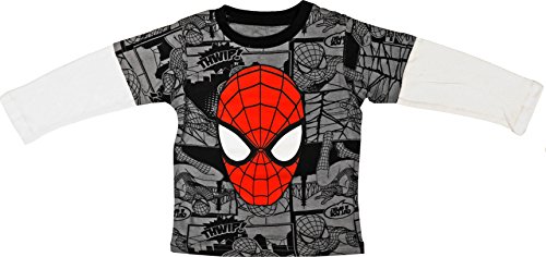Marvel Little Boys Child Spider-Man Comics Long Sleeve T Shirt (2T)