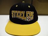 NFL Pittsburgh Steelers Wave Black 2 Tone Retro Snapback Cap