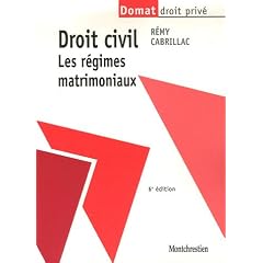 Droit civil : Les r�gimes matrimoniaux