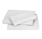 IMAGE OF DwellStudio Mini Dots Grey Organic Full Sheet Set