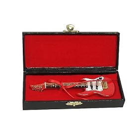Red Electric Guitar Musical Instrument Christmas Ornament