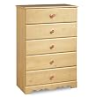 South Shore 3272035 Lily Rose Collection 5-Drawer Chest, Romantic Pine