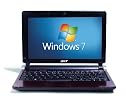 Acer Aspire One D250, 10.1-Inch LED LCD Netbook, Intel Atom N270, 1 GB RAM, 160 GB, Windows 7 Starter & Android, up to 6 Hours Battery Life, Webcam, (Red)