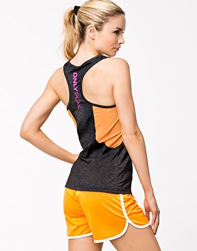 Only Play Women's Toni Training Tank Top Dark Grey Size X-Small 51.4% polyamide, 41.4% polyester and 7.2% spandex.