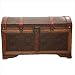 Phat Tommy Decorative Storage Steamer Trunk Chest Wood Vinatge Style Antique Decor Box