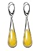 Sterling Silver Butterscotch Amber Slim  Earrings