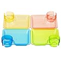 Acrylic Party Pal Plates Set of 4 - Assorted Colors