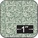 1:24 Scale French Champagne Toile Reverse Green Cotton Fabric -for Dollhouse Miniatures