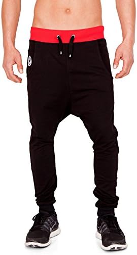 Chick Rebelle Men's Harem Sweatpants 2064 Xl Schwarz/Rot