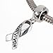Survivor Ribbon Charm 925 Sterling Silver Dangle Bead for DIY Bracelet Compatible