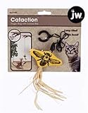 Image JW Pet Company Cataction Canvas Bee with Finger Ring, Cat Toy, Yellow
