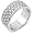 Sterling Silver 3 Rows Half Eternity Championship CZ Ring Sz 7