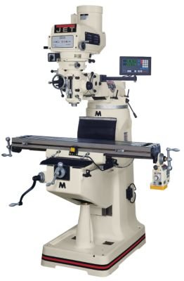 Jet 690097 JTM-1 230/460-Volt 3 Phase Vertical Milling Machine with X-Axis and Y-Axis Powerfeeds