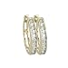 14K Yellow Gold 1/2 ct. Channel Set Diamond Hoop Earrings