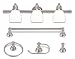 Globe Electric Samara Five-Piece Bath Set, Satin Nickel with Glass Globes #5064701