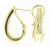 Affordable Omega-back Earrings with 1/4ct. Diamonds