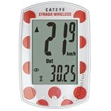 Cateye CC-RD300W Strada Wireless Cyclocomputer - Red/White Polka Dots