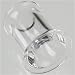 Pair of Glass Double Flared Eyelets: 8g, Crystal