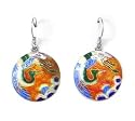 Sterling Silver Enamel Magical Phoenix Bird Earrings
