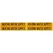 Brady 7130-4 1-1/8" Height, 7" Width, 3/4" - 2-3/8" Outside Pipe Diameter, B-946 High Performance Vinyl, Black On Yellow Color Self-Sticking Vinyl Pipe Marker Legend "Heating Water Supply"