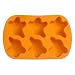 Premier Housewares Silicone Ghost Shaped Non-Stick Cake Moulds, Set of 6, Orange