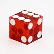 3/4" Tangerine Translucent Precision Casino Craps Dice, Serial #