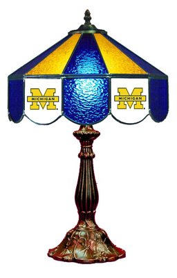 14 Desk Table Lamp Light University of Michigan Wolverines - Free Shipping