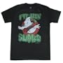 GHOSTBUSTERS "ICKY STICKY LOGO" Licensed Fine Woven Black Cotton Tee