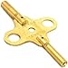 Double End Brass Clock Winding Key Clockmaker Tool Sz 4