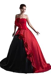 Taffeta Draped  Dress with a Chapel Train 