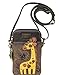 Chala Giraffe Cellphone Crossbody Handbag - Convertible Strap