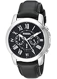 Fossil Men's Quartz Watch Grant FS4812 with Leather Strap