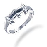 0.35 CT Mens Seven Stone Black Diamond Wedding Ring in Sterling Silver
