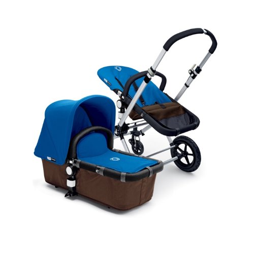 Buy Bugaboo 2011 Cameleon Stroller - Dark Brown Base/Blue Canvas Tailored Fabric Set Best Price.