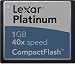 Lexar 1 GB Platinum Compact Flash Card (CF1GB-40-634)