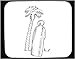 Mouse Pad with Africa, man, black and white, native, robe, cactus, turban, palm, standing, inhabitant, tribal
