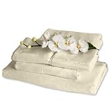 HN International Group Castle Hill 410 Thread Count 100-Percent Egyptian Cotton King Size Sheet Set, Ivory
